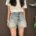 in blue jeans denim